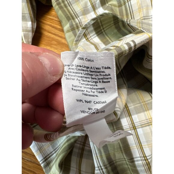 Eddie Bauer Mens Classic Fit Green Plaid Button-Down Long Sleeve Shirt Size TXL - Picture 8 of 11